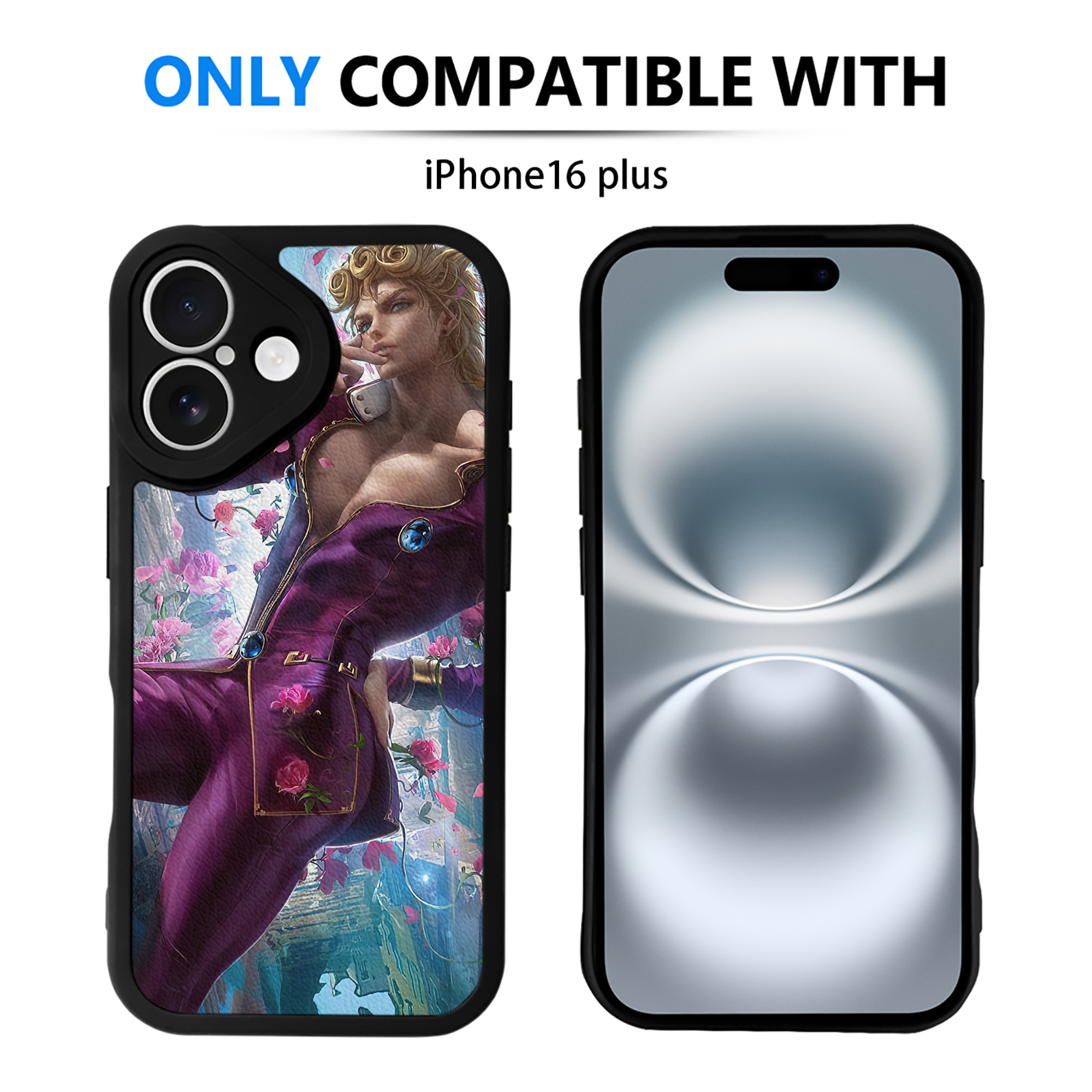 （画像用） ジョジョの奇妙な冒険 JoJo's Bizarre Adventure 【iPhone 16シリーズ対応】シリコンスマホケース（レザー調） 材質：シリコン